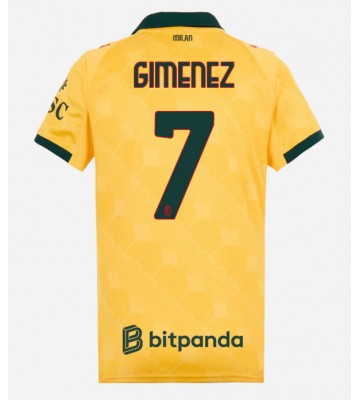 AC Milan Santiago Gimenez #7 Alternativní Dres pro Dámy 2025-26 Krátkým Rukávem