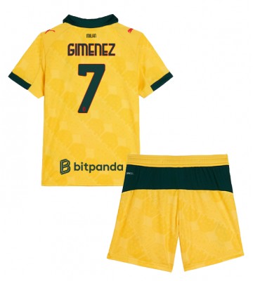 AC Milan Santiago Gimenez #7 Alternativní dres komplet pro Děti 2025-26 Krátkým Rukávem (+ Krátké kalhoty)