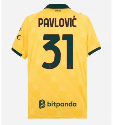AC Milan Strahinja Pavlovic #31 Alternativní Dres 2025-26 Krátkým Rukávem