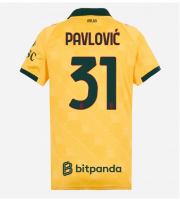 AC Milan Strahinja Pavlovic #31 Alternativní Dres pro Dámy 2025-26 Krátkým Rukávem