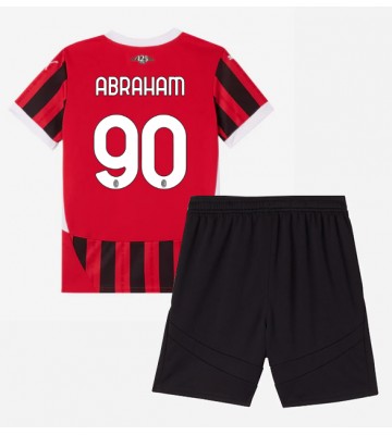 AC Milan Tammy Abraham #90 Domácí dres komplet pro Děti 2024-25 Krátkým Rukávem (+ Krátké kalhoty)