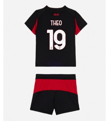 AC Milan Theo Hernandez #19 Domácí dres komplet pro Děti 2025-26 Krátkým Rukávem (+ Krátké kalhoty)