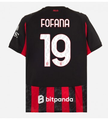 AC Milan Youssouf Fofana #19 Domácí Dres 2025-26 Krátkým Rukávem