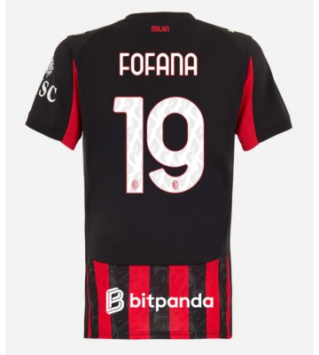 AC Milan Youssouf Fofana #19 Domácí Dres pro Dámy 2025-26 Krátkým Rukávem