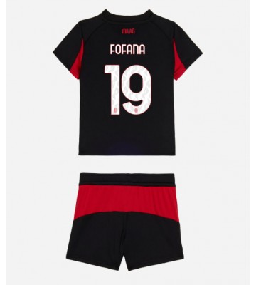 AC Milan Youssouf Fofana #19 Domácí dres komplet pro Děti 2025-26 Krátkým Rukávem (+ Krátké kalhoty)