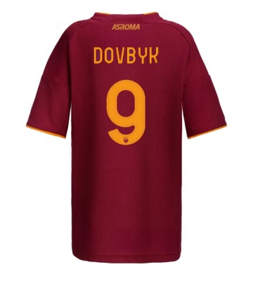 AS Roma Artem Dovbyk #9 Domácí Dres pro Dámy 2025-26 Krátkým Rukávem