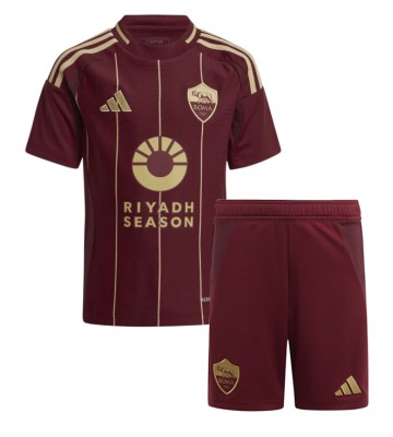 AS Roma Domácí dres komplet pro Děti 2024-25 Krátkým Rukávem (+ Krátké kalhoty)