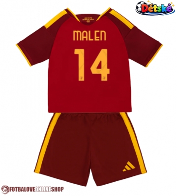 AS Roma Donyell Malen #14 Domácí dres komplet pro Děti 2026-27 Krátkým Rukávem (+ Krátké kalhoty)