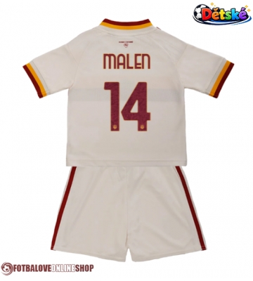 AS Roma Donyell Malen #14 Venkovní dres komplet pro Děti 2026-27 Krátkým Rukávem (+ Krátké kalhoty)