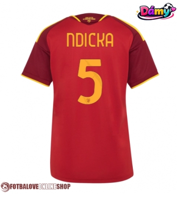 AS Roma Evan Ndicka #5 Domácí Dres pro Dámy 2026-27 Krátkým Rukávem