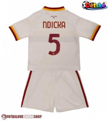 AS Roma Evan Ndicka #5 Venkovní dres komplet pro Děti 2026-27 Krátkým Rukávem (+ Krátké kalhoty)