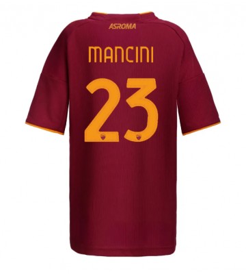 AS Roma Gianluca Mancini #23 Domácí Dres pro Dámy 2025-26 Krátkým Rukávem
