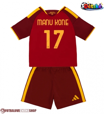 AS Roma Manu Kone #17 Domácí dres komplet pro Děti 2026-27 Krátkým Rukávem (+ Krátké kalhoty)