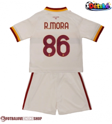 AS Roma Rodrigo Mora #86 Venkovní dres komplet pro Děti 2026-27 Krátkým Rukávem (+ Krátké kalhoty)