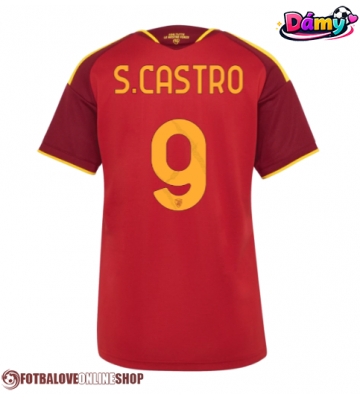 AS Roma Santiago Castro #9 Domácí Dres pro Dámy 2026-27 Krátkým Rukávem