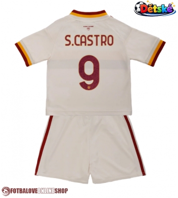 AS Roma Santiago Castro #9 Venkovní dres komplet pro Děti 2026-27 Krátkým Rukávem (+ Krátké kalhoty)