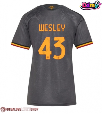 AS Roma Wesley Franca #43 Alternativní Dres pro Dámy 2026-27 Krátkým Rukávem