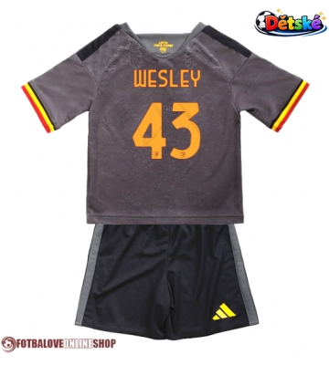 AS Roma Wesley Franca #43 Alternativní dres komplet pro Děti 2026-27 Krátkým Rukávem (+ Krátké kalhoty)