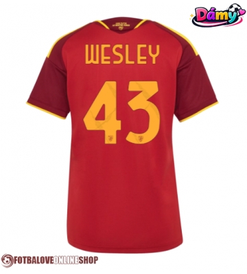 AS Roma Wesley Franca #43 Domácí Dres pro Dámy 2026-27 Krátkým Rukávem
