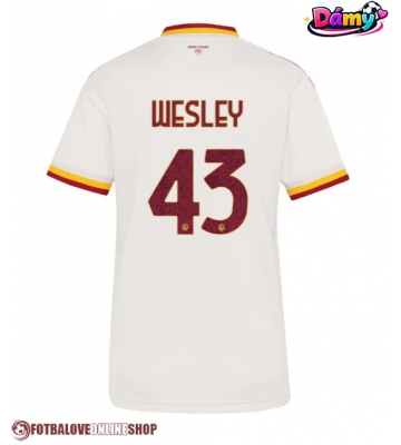 AS Roma Wesley Franca #43 Venkovní Dres pro Dámy 2026-27 Krátkým Rukávem
