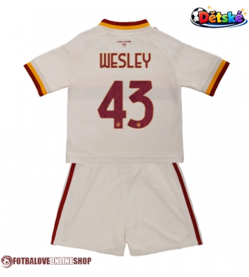 AS Roma Wesley Franca #43 Venkovní dres komplet pro Děti 2026-27 Krátkým Rukávem (+ Krátké kalhoty)