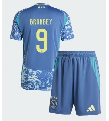 Ajax Brian Brobbey #9 Venkovní dres komplet pro Děti 2024-25 Krátkým Rukávem (+ Krátké kalhoty)