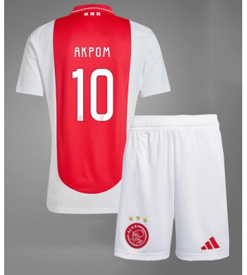 Ajax Chuba Akpom #10 Domácí dres komplet pro Děti 2024-25 Krátkým Rukávem (+ Krátké kalhoty)