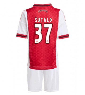 Ajax Josip Sutalo #37 Domácí dres komplet pro Děti 2025-26 Krátkým Rukávem (+ Krátké kalhoty)