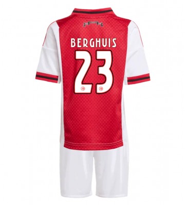 Ajax Steven Berghuis #23 Domácí dres komplet pro Děti 2025-26 Krátkým Rukávem (+ Krátké kalhoty)