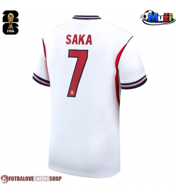 Anglie Bukayo Saka #7 Domácí Dres MS 2026 Krátkým Rukávem