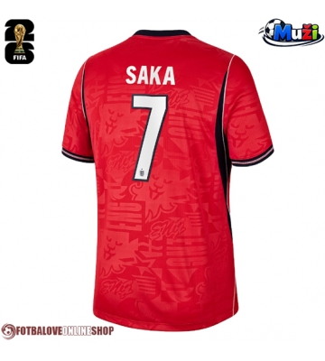 Anglie Bukayo Saka #7 Venkovní Dres MS 2026 Krátkým Rukávem