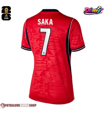 Anglie Bukayo Saka #7 Venkovní Dres pro Dámy MS 2026 Krátkým Rukávem