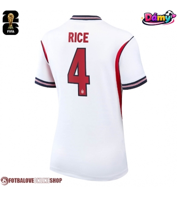 Anglie Declan Rice #4 Domácí Dres pro Dámy MS 2026 Krátkým Rukávem