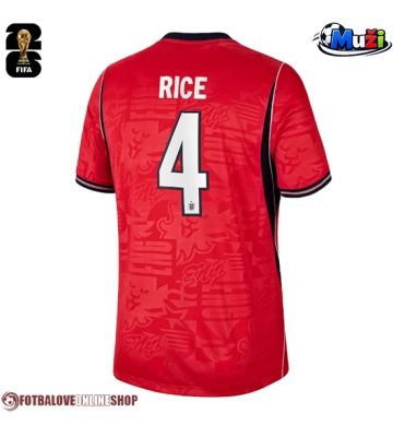 Anglie Declan Rice #4 Venkovní Dres MS 2026 Krátkým Rukávem
