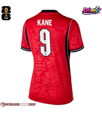 Anglie Harry Kane #9 Venkovní Dres pro Dámy MS 2026 Krátkým Rukávem