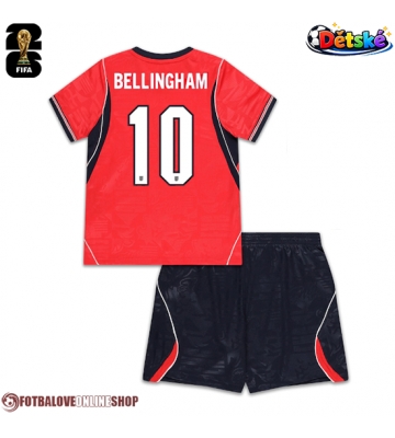 Anglie Jude Bellingham #10 Venkovní dres komplet pro Děti MS 2026 Krátkým Rukávem (+ Krátké kalhoty)