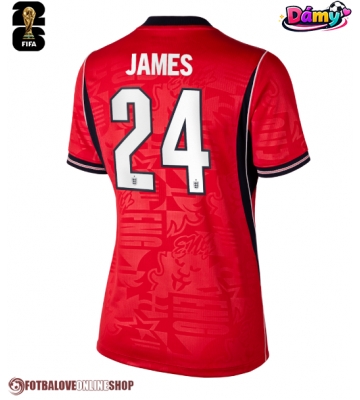 Anglie Reece James #24 Venkovní Dres pro Dámy MS 2026 Krátkým Rukávem
