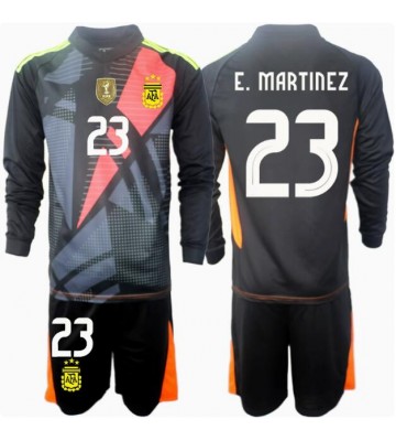 Argentina Emiliano Martinez #23 Brankář Domácí dres komplet pro Děti Copa America 2024 Dlouhým Rukávem (+ Krátké kalhoty)