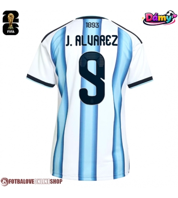 Argentina Julian Alvarez #9 Domácí Dres pro Dámy MS 2026 Krátkým Rukávem
