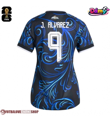Argentina Julian Alvarez #9 Venkovní Dres pro Dámy MS 2026 Krátkým Rukávem