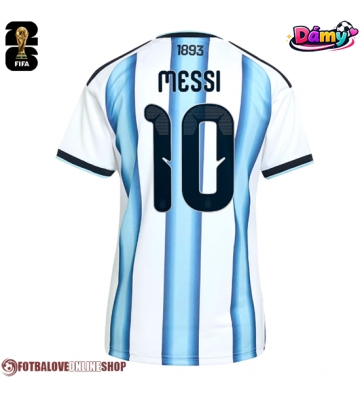 Argentina Lionel Messi #10 Domácí Dres pro Dámy MS 2026 Krátkým Rukávem