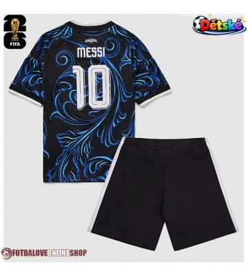 Argentina Lionel Messi #10 Venkovní dres komplet pro Děti MS 2026 Krátkým Rukávem (+ Krátké kalhoty)