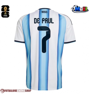 Argentina Rodrigo De Paul #7 Domácí Dres MS 2026 Krátkým Rukávem