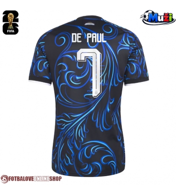 Argentina Rodrigo De Paul #7 Venkovní Dres MS 2026 Krátkým Rukávem