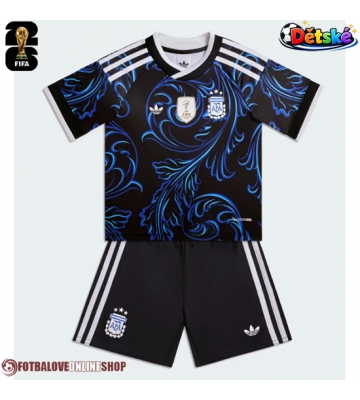 Argentina Venkovní dres komplet pro Děti MS 2026 Krátkým Rukávem (+ Krátké kalhoty)