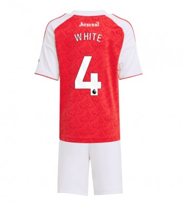 Arsenal Ben White #4 Domácí dres komplet pro Děti 2025-26 Krátkým Rukávem (+ Krátké kalhoty)