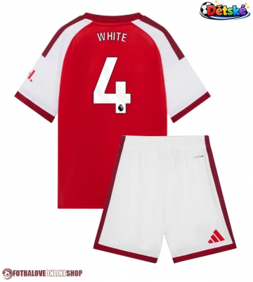 Arsenal Ben White #4 Domácí dres komplet pro Děti 2026-27 Krátkým Rukávem (+ Krátké kalhoty)