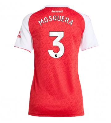 Arsenal Cristhian Mosquera #3 Domácí Dres pro Dámy 2025-26 Krátkým Rukávem