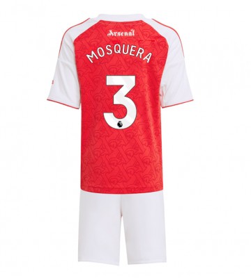 Arsenal Cristhian Mosquera #3 Domácí dres komplet pro Děti 2025-26 Krátkým Rukávem (+ Krátké kalhoty)