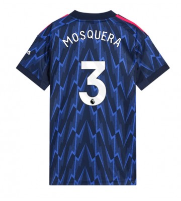 Arsenal Cristhian Mosquera #3 Venkovní Dres pro Dámy 2025-26 Krátkým Rukávem